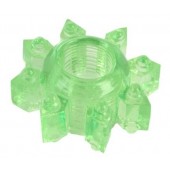 Зеленое эрекционное кольцо-звезда - Toyfa Basic - в Южно-Сахалинске купить с доставкой