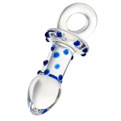 Стеклянная прозрачная втулка с кольцом - 13,5 см. - Sexus