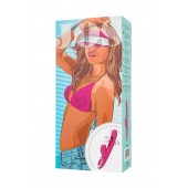 Розовый вибратор с двигающимся язычком и стимулирующим шариком Monti - 24 см. - JOS