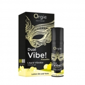 Съедобный жидкий вибратор Dual Vibe! со вкусом лимонного джина с тоником - 15 мл. - ORGIE - купить с доставкой в Южно-Сахалинске