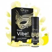 Съедобный жидкий вибратор Dual Vibe! со вкусом лимонного джина с тоником - 15 мл. - ORGIE - купить с доставкой в Южно-Сахалинске