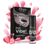 Съедобный жидкий вибратор Dual Vibe! со вкусом клубничного джина с тоником - 15 мл. - ORGIE - купить с доставкой в Южно-Сахалинске
