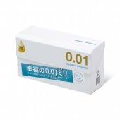 Увлажнённые презервативы Sagami Original 0.01 Extra Lub - 12 шт. - Sagami - купить с доставкой в Южно-Сахалинске