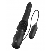 Черный автоматический вибромассажер с вибропулей Ultimate Silicone Thruster - Pipedream - купить с доставкой в Южно-Сахалинске