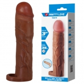 Коричневая насадка на пенис Gerd - 19,5 см. - Baile - в Южно-Сахалинске купить с доставкой