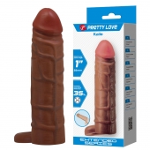 Коричневая насадка-удлинитель Kaile - 15 см. - Baile - в Южно-Сахалинске купить с доставкой