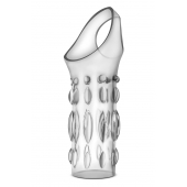 Прозрачная насадка на пенис Stretchy Studded Penis Sleeve Ring - Blush Novelties - в Южно-Сахалинске купить с доставкой