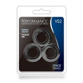Набор из 3 черных эрекционных колец Black Small Penis Rings - Blush Novelties - в Южно-Сахалинске купить с доставкой