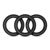 Набор из 3 черных эрекционных колец Black Small Penis Rings - Blush Novelties - в Южно-Сахалинске купить с доставкой