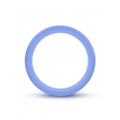 Голубое люминесцентное кольцо Silicone Glo Cock Ring - Blush Novelties - в Южно-Сахалинске купить с доставкой