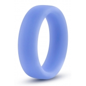 Голубое люминесцентное кольцо Silicone Glo Cock Ring - Blush Novelties - в Южно-Сахалинске купить с доставкой