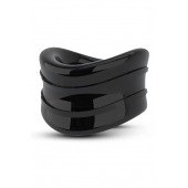 Черное эрекционное кольцо на мошонку Beef Ball Stretcher Snug - Blush Novelties - в Южно-Сахалинске купить с доставкой