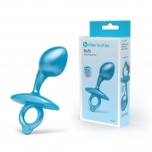 Голубая анальная пробка для массажа простаты Bulb Silicone Prostate Plug - 10,7 см. - b-Vibe - в Южно-Сахалинске купить с доставкой