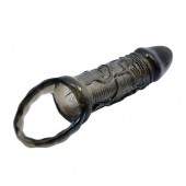 Фаллическая насадка на пенис с подхватом мошонки - 16 см. - Baile - в Южно-Сахалинске купить с доставкой