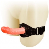 Телесный фаллос с креплением на ногу - 17 см. - Baile - купить с доставкой в Южно-Сахалинске