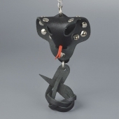 Черный кожаный брелок в форме кобры - Sitabella - купить с доставкой в Южно-Сахалинске