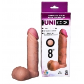 Фаллическая насадка для страпона UNICOCK 8  - 20 см. - LOVETOY (А-Полимер) - купить с доставкой в Южно-Сахалинске
