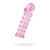 Розовая насадка на пенис с шипами - 12,5 см. - A-toys - в Южно-Сахалинске купить с доставкой