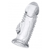 Прозрачная насадка на пенис с шипиками и коготком - 13,5 см. - A-toys - в Южно-Сахалинске купить с доставкой