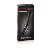 Вибратор с электростимуляцией Tickling Truman Black Edition - 27 см. - MyStim - купить с доставкой в Южно-Сахалинске