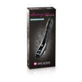 Вибратор с электростимуляцией Sizzling Simon Black Edition - 27 см. - MyStim - купить с доставкой в Южно-Сахалинске