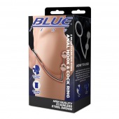 Кольцо на пенис с анальным стимулятором Two Bead Stainless Steel Anal Hook   Cock Ring - BlueLine - в Южно-Сахалинске купить с доставкой