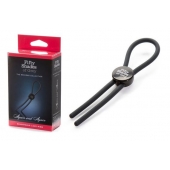 Тёмно-серое эрекционное кольцо с зажимом Again and Again Adjustable Cock Ring - Fifty Shades of Grey - в Южно-Сахалинске купить с доставкой