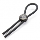 Тёмно-серое эрекционное кольцо с зажимом Again and Again Adjustable Cock Ring - Fifty Shades of Grey - в Южно-Сахалинске купить с доставкой