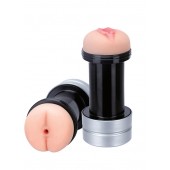 Мастурбатор 2-в-1 REALSTUFF 2 IN 1 HUMMER ANUS   VAGINA: вагина и анус - Dream Toys - в Южно-Сахалинске купить с доставкой