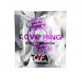 Фиолетовое виброкольцо с двумя вибропульками - Toyfa Basic - в Южно-Сахалинске купить с доставкой