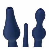Набор из 3 универсальных насадок для анального душа Universal 3 Piece Silicone Enema Attachment Set - XR Brands - купить с доставкой в Южно-Сахалинске