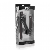 Черный кляп в форме косточки Hound Adjustable Dog Bone Gag - XR Brands - купить с доставкой в Южно-Сахалинске