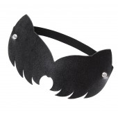 Черная закрытая кожаная маска с ушками кошки - Pecado - купить с доставкой в Южно-Сахалинске