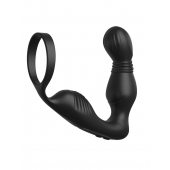 Черный вибростимулятор простаты с эрекционным кольцом Ass-Gasm Pro P-Spot Milker - Pipedream - в Южно-Сахалинске купить с доставкой