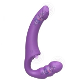 Фиолетовый безремневой страпон Straples Strap-On Dildo - Erokay - купить с доставкой в Южно-Сахалинске