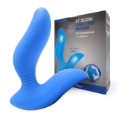 Синий вибромассажер простаты 3,5’’ Curve P-spot Massager - 12 см. - Erokay - в Южно-Сахалинске купить с доставкой