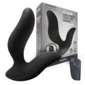 Черный вибромассажер простаты 3,5’’ Remote Control Curve P-spot Massager - 12 см. - Erokay - в Южно-Сахалинске купить с доставкой