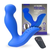 Синий вибромассажер простаты 3,5’’ Remote Control P-spot Massager - 12,5 см. - Erokay - в Южно-Сахалинске купить с доставкой
