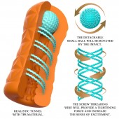 Оранжевый мастурбатор Victoria - Baile - в Южно-Сахалинске купить с доставкой