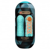 Аквамариновый мастурбатор Victoria - Baile - в Южно-Сахалинске купить с доставкой