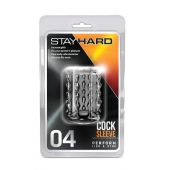 Прозрачная насадка с бороздками STAY HARD COCK SLEEVE 04 CLEAR - Blush Novelties - в Южно-Сахалинске купить с доставкой