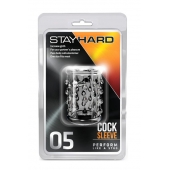 Прозрачная насадка с капельками STAY HARD COCK SLEEVE 05 CLEAR - Blush Novelties - в Южно-Сахалинске купить с доставкой