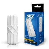 Белый силиконовый мастурбатор - Sex Expert - в Южно-Сахалинске купить с доставкой