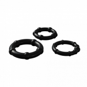 Набор из 3 черных эрекционных колец Babooom Ring Set - Adrien Lastic - в Южно-Сахалинске купить с доставкой