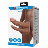 Реалистичная полая насадка на член для двойного проникновения Yairon - 17,5 см. - Baile - купить с доставкой в Южно-Сахалинске