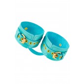 Голубые однослойные кожаные оковы - Pecado - купить с доставкой в Южно-Сахалинске