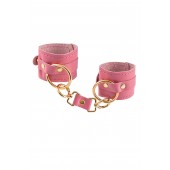 Розовые однослойные кожаные наручники - Pecado - купить с доставкой в Южно-Сахалинске