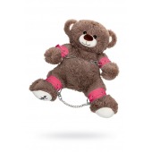 Бондажный набор: бурый мишка с розовыми оковами и наручниками - Pecado - купить с доставкой в Южно-Сахалинске