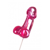 Розовый леденец в форме члена со вкусом айриш крим - 80 гр. - Sosuчki - купить с доставкой в Южно-Сахалинске