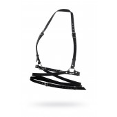 Черная кожаная портупея «Осанка» - Pecado - купить с доставкой в Южно-Сахалинске